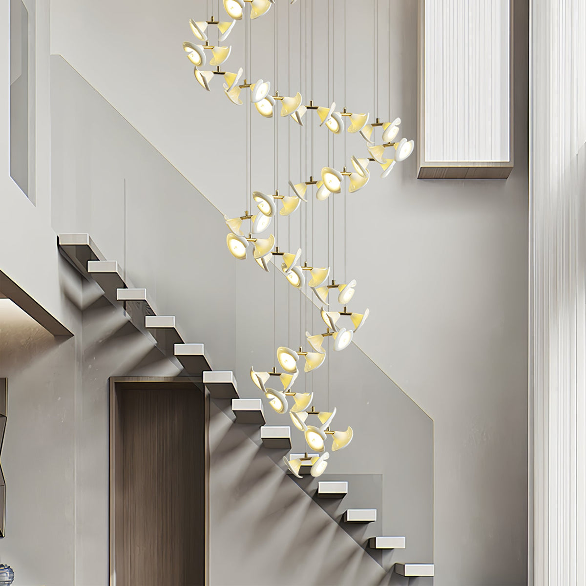 Blossom Double Horn Chandelier