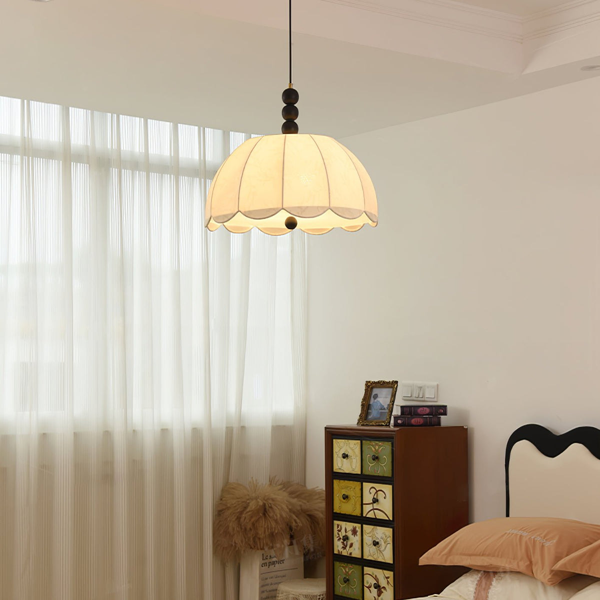 Blossom Fabric Swag Pendant Light