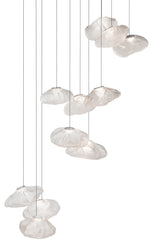 Blown Glass Mesh Pendant Light