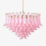 Blush Pink Glass Murano Chandelier