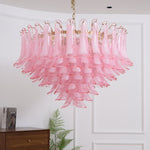 Blush Pink Glass Murano Chandelier