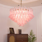 Blush Pink Glass Murano Chandelier