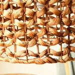 Boho Rattan Woven Lampshade Pendant Light 12.2"