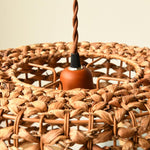 Boho Rattan Woven Lampshade Pendant Light 12.2"