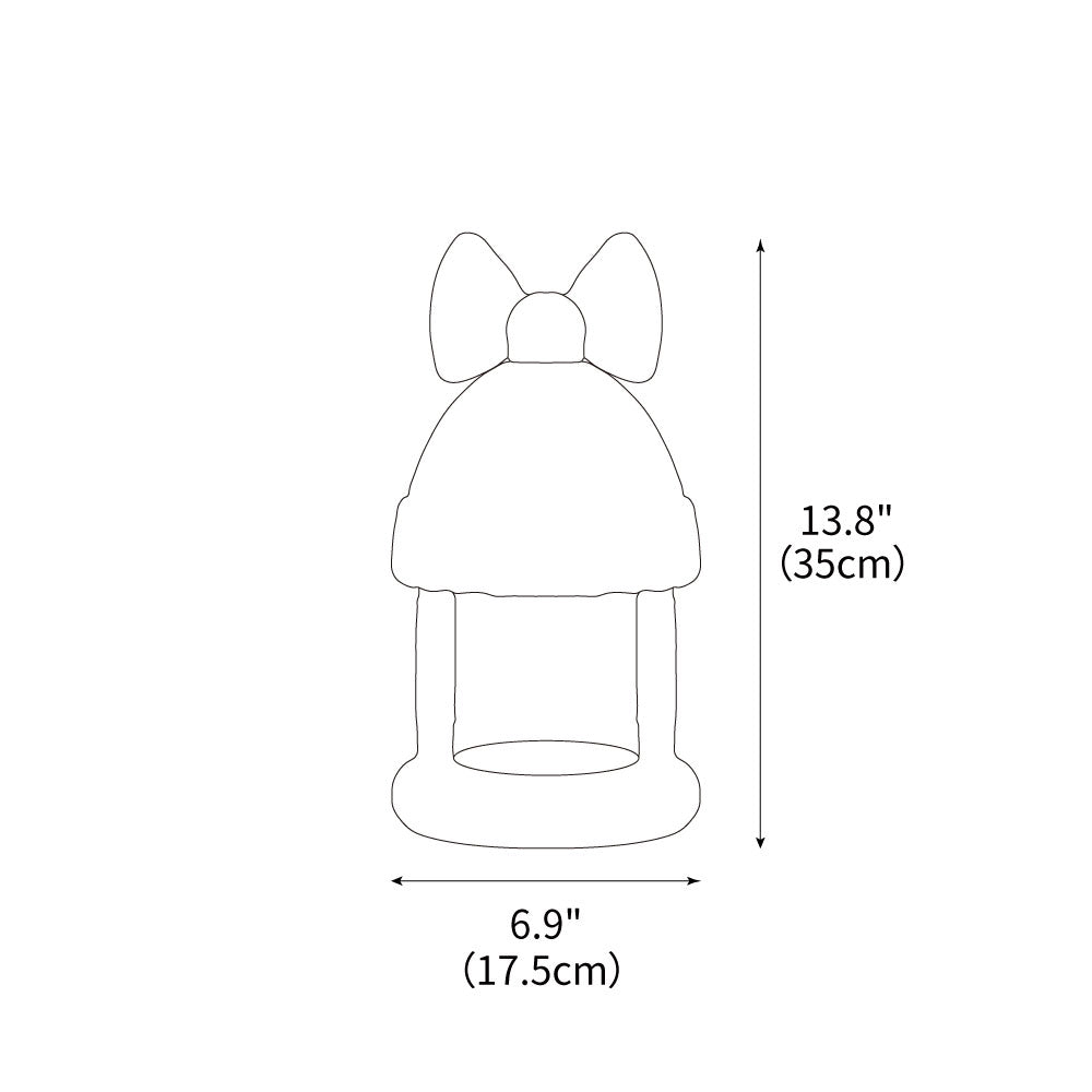 Bow Tie Hat Table Lamp 6.9"