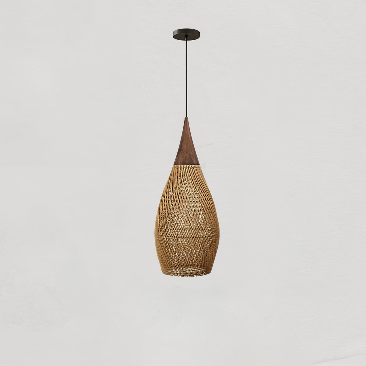 Braided Rattan Pendant Lamp