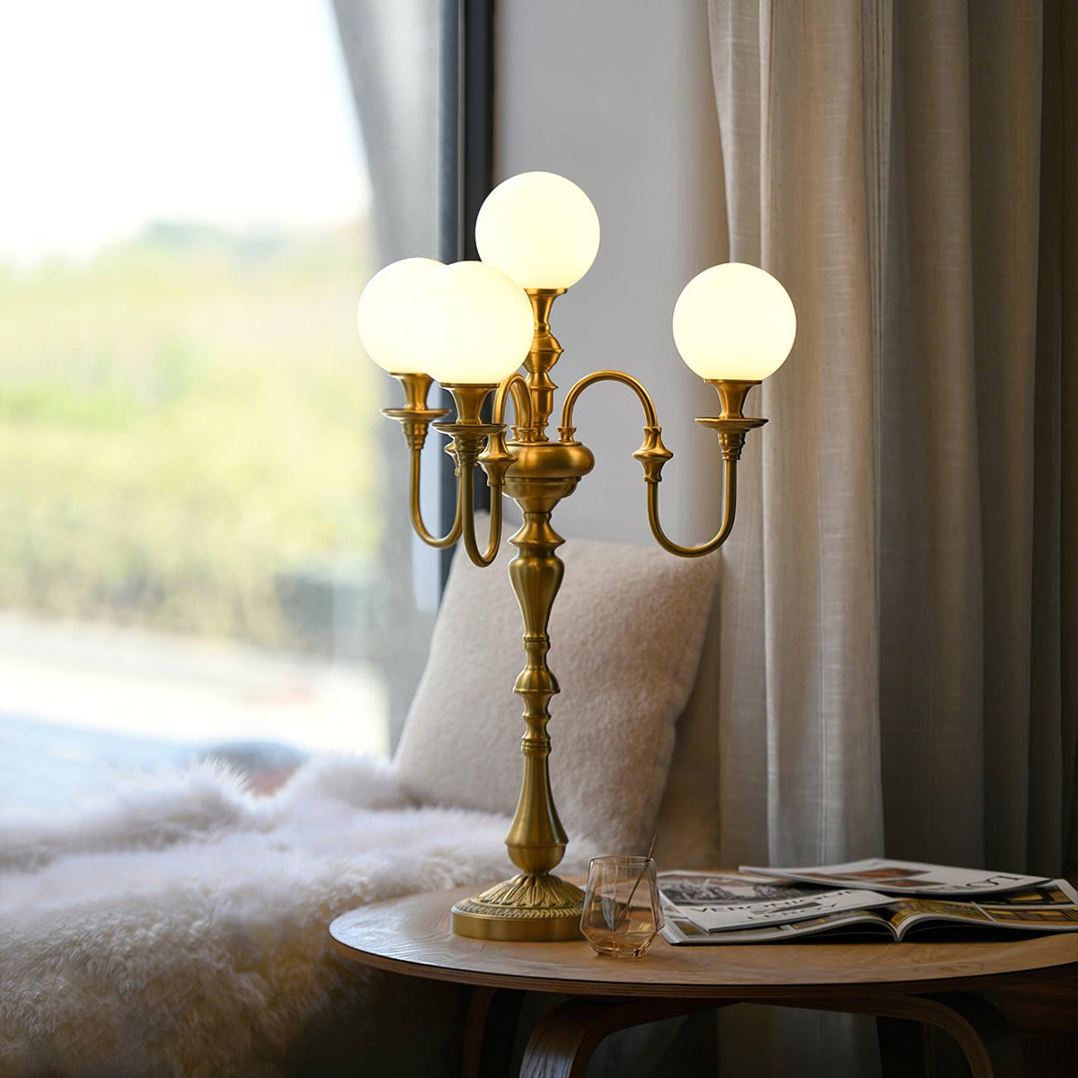 Brass Candelabra Table Lamp