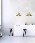 Brass Cone Pendant Light 9.4"