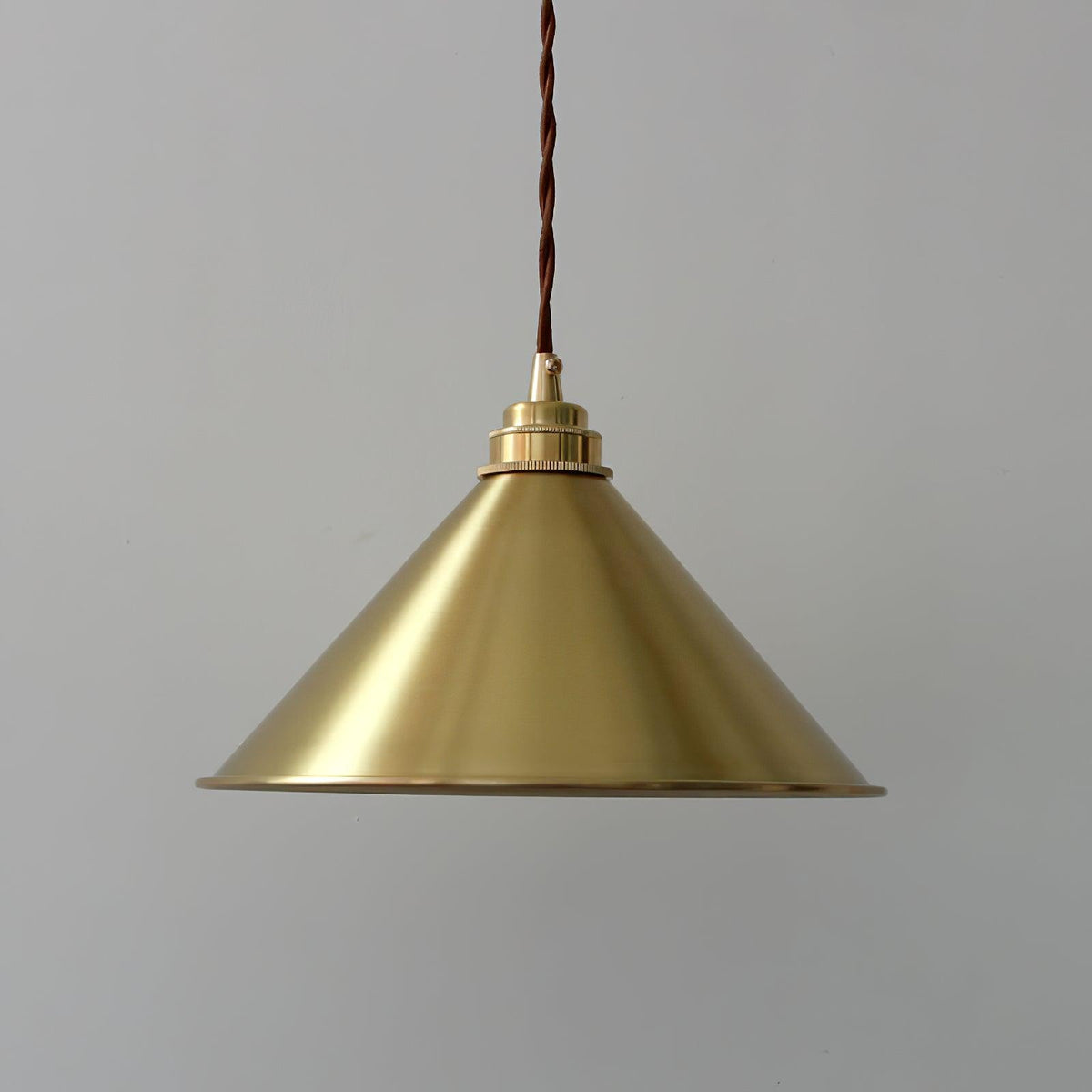 Brass Cone Pendant Light 9.4"