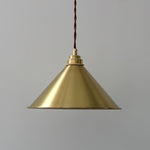 Brass Cone Pendant Light 9.4"
