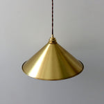 Brass Cone Pendant Light 9.4"