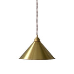 Brass Cone Pendant Light 9.4"