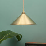 Brass Cone Pendant Light 9.4"