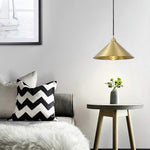 Brass Cone Pendant Light 9.4"