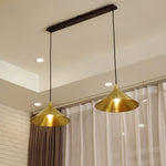 Brass Cone Pendant Light 9.4"