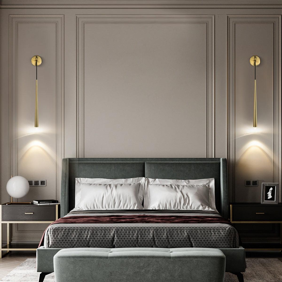 Brass Cone Wall Lamp