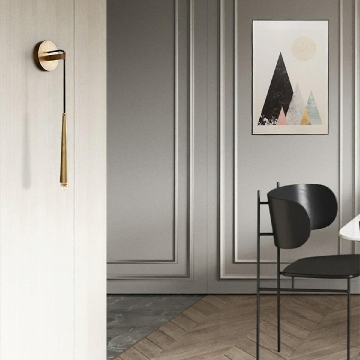 Brass Cone Wall Lamp