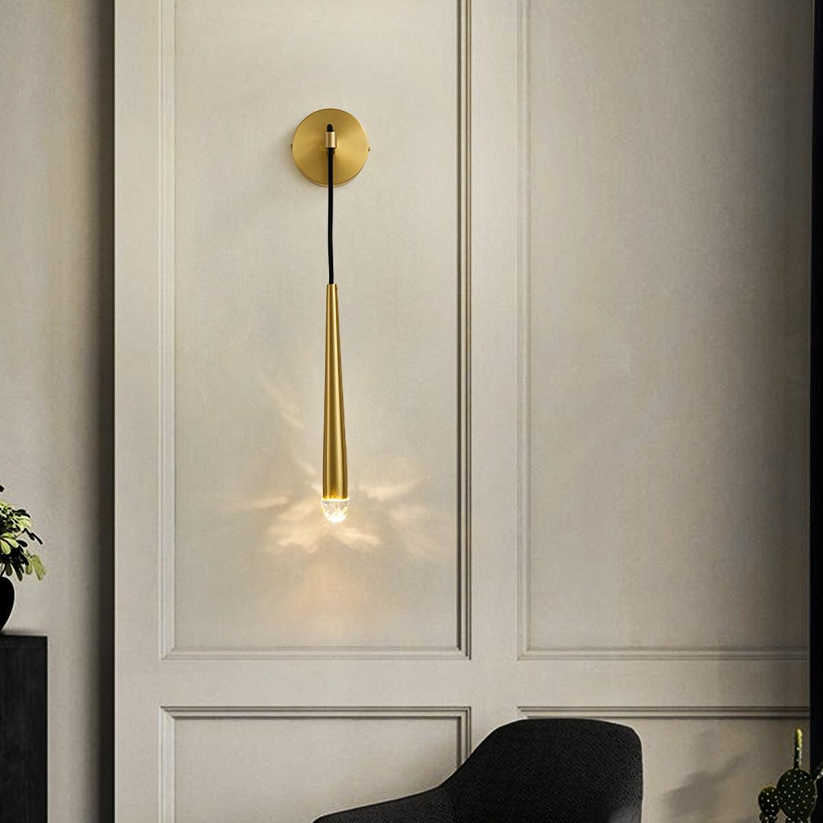 Brass Cone Wall Lamp