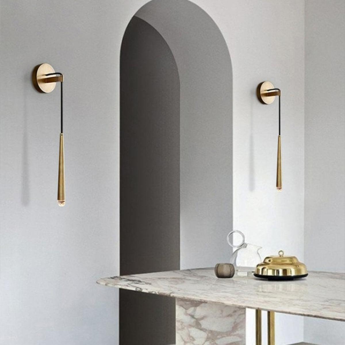 Brass Cone Wall Lamp