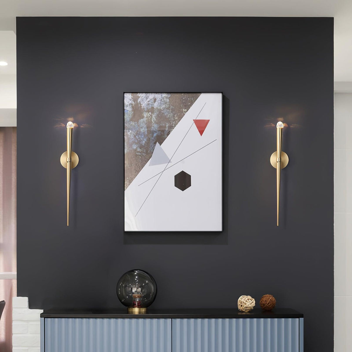 Brass Cone Wall Lamp