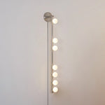 Brass Glass Tube Plug-in Wall Lamp