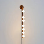 Brass Glass Tube Plug-in Wall Lamp