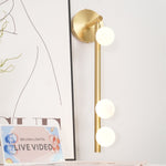 Brass Glass Tube Plug-in Wall Lamp