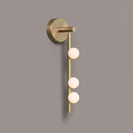 Brass Glass Tube Plug-in Wall Lamp