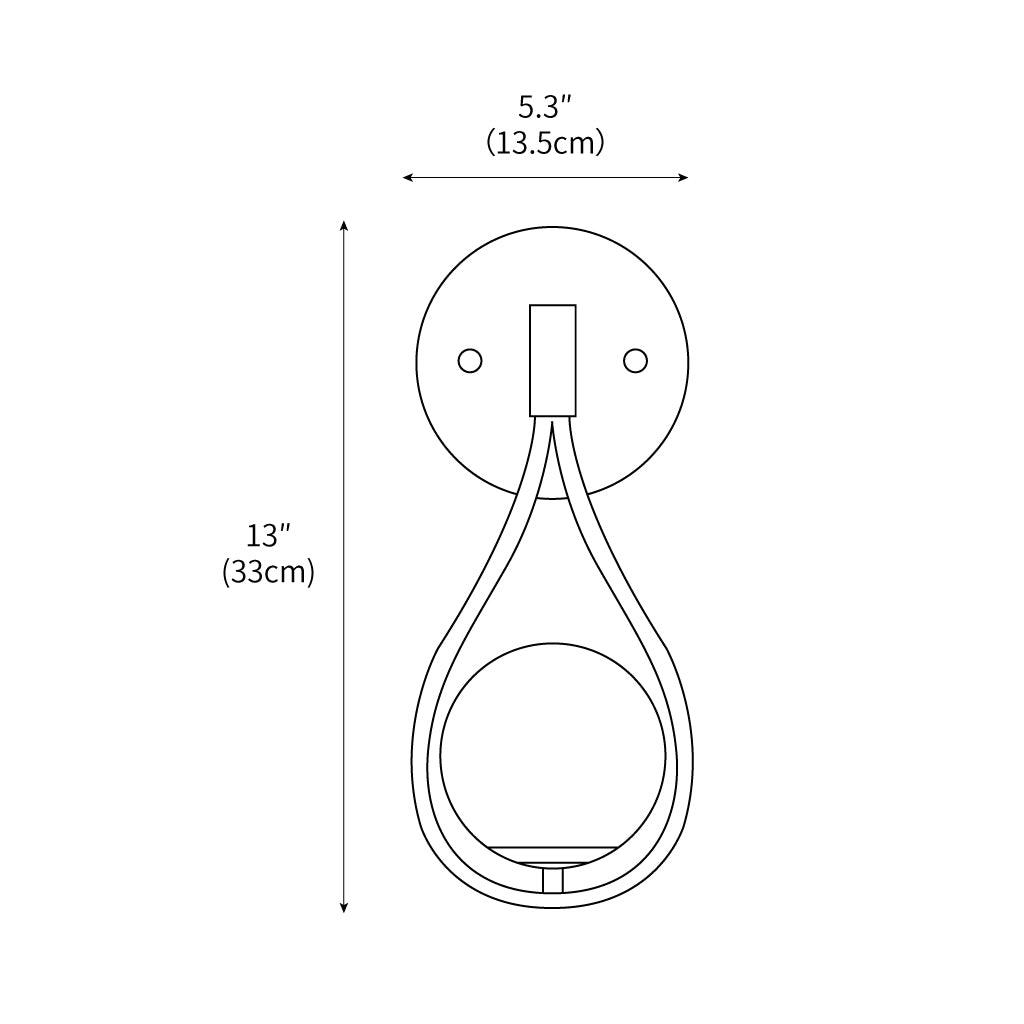 Brass Vanity Wall Lamp 5.3"