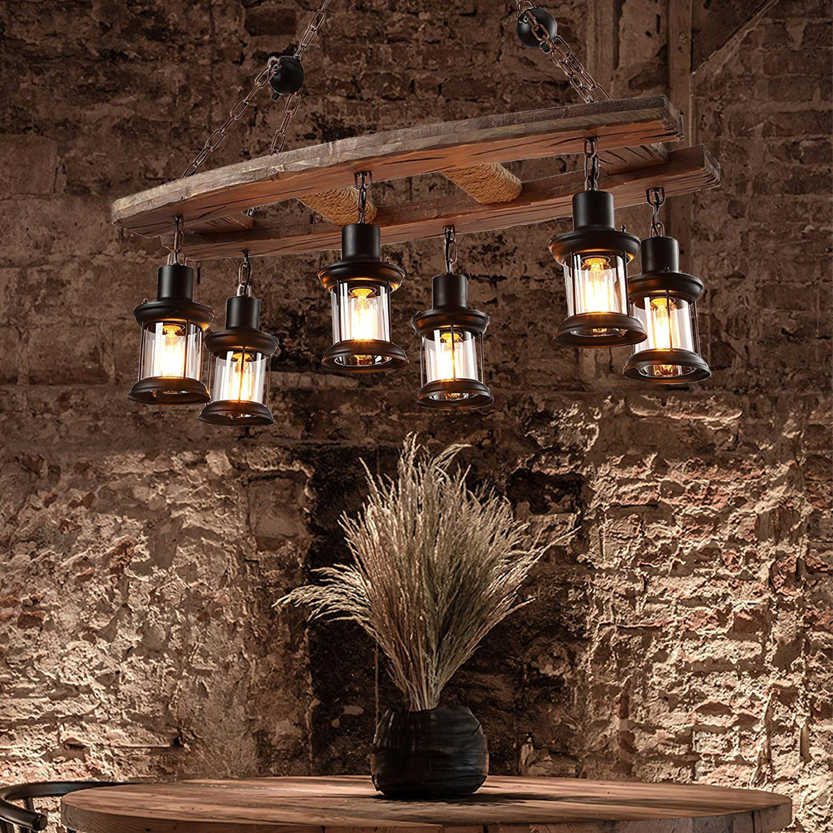 Bucher 6 - Light Kitchen Island Geometric Chandelier 31.5"