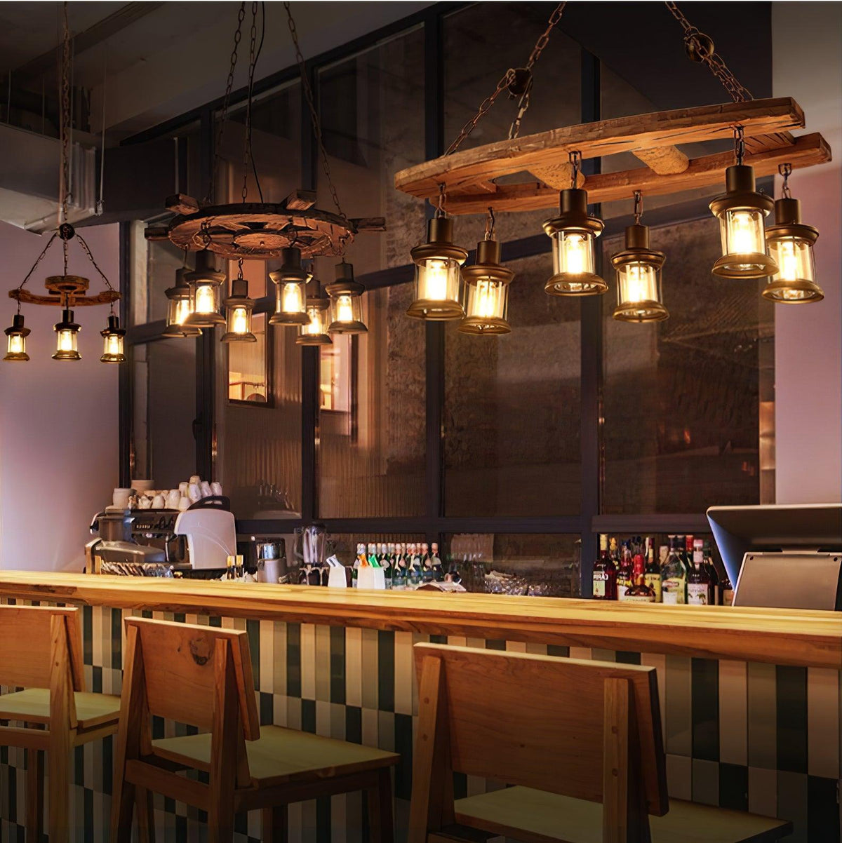 Bucher 6 - Light Kitchen Island Geometric Chandelier 31.5"