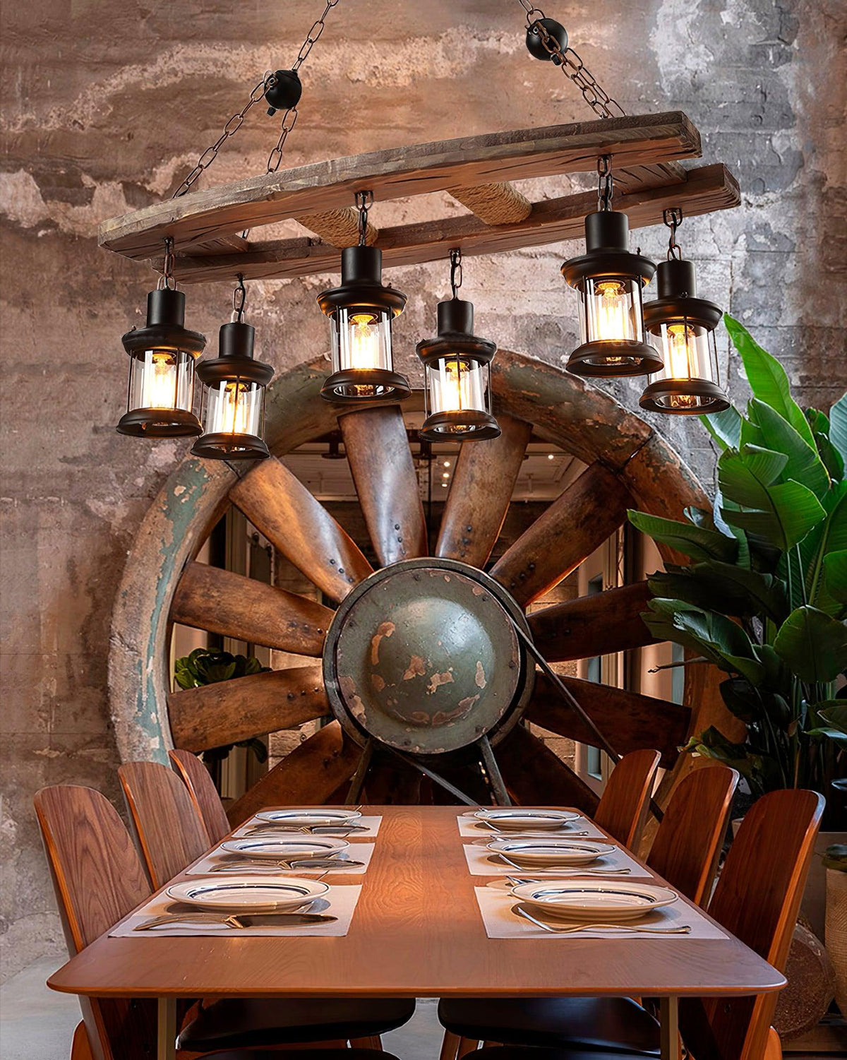 Bucher 6 - Light Kitchen Island Geometric Chandelier 31.5"