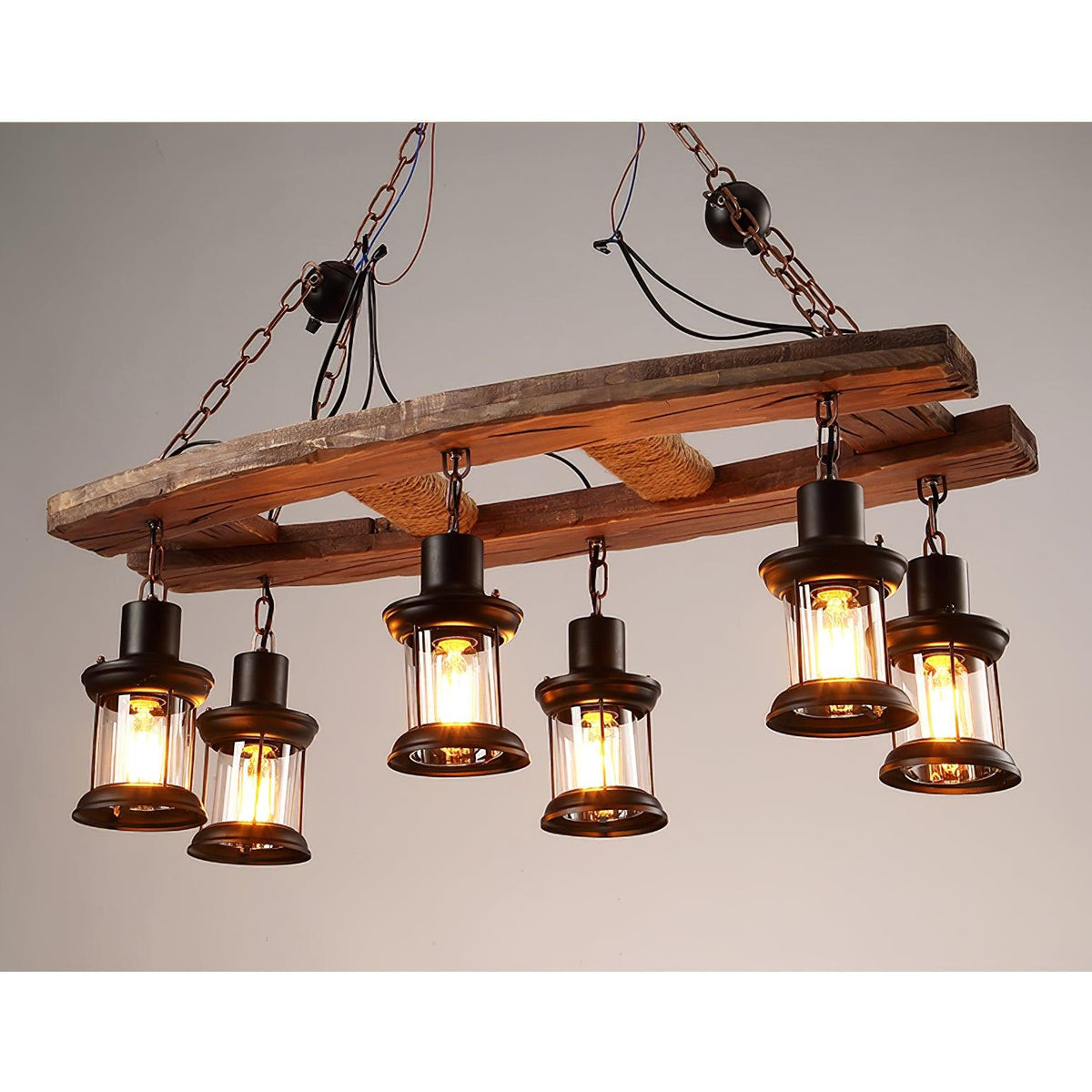 Bucher 6 - Light Kitchen Island Geometric Chandelier 31.5"