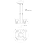 Colette LED Chandelier Urban Bronze/Alabaster