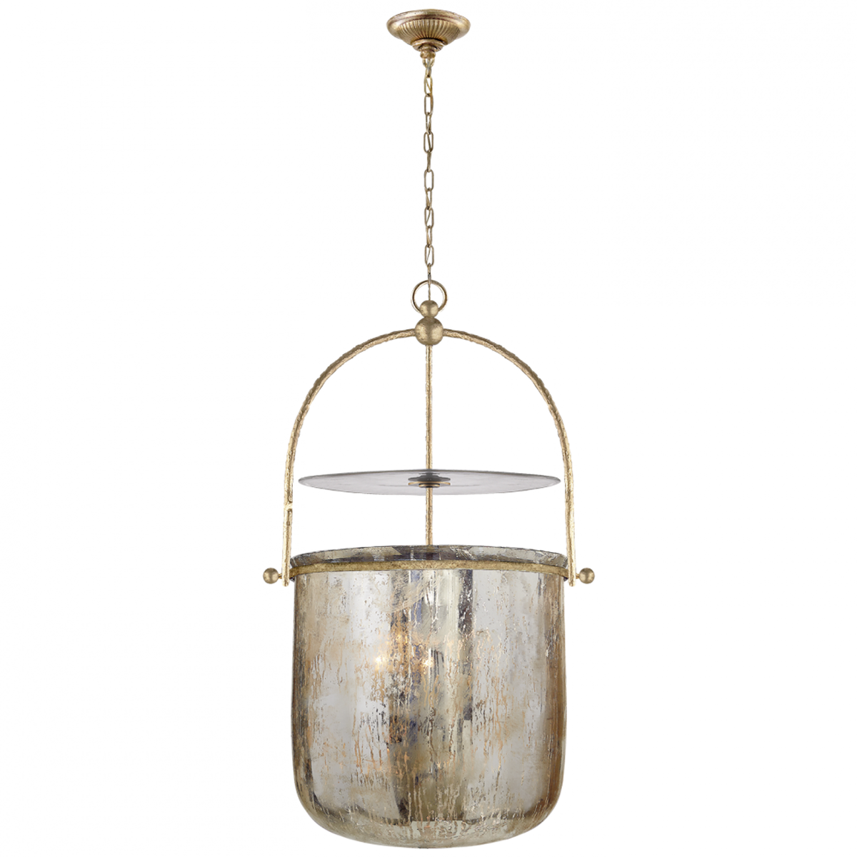 Cairn Pendant, 1-Light, Standard Height, LED, Sterling, Hand-Poured Glass, 6"W (139973-LED-STND-85 5DDTGA)