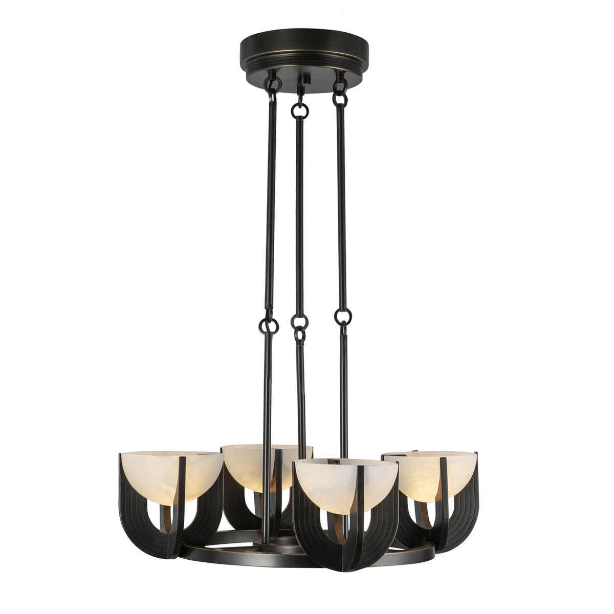 Colette LED Chandelier Urban Bronze/Alabaster