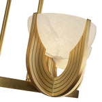 Colette LED Chandelier Vintage Brass/Alabaster