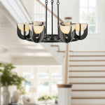 Colette LED Chandelier Urban Bronze/Alabaster
