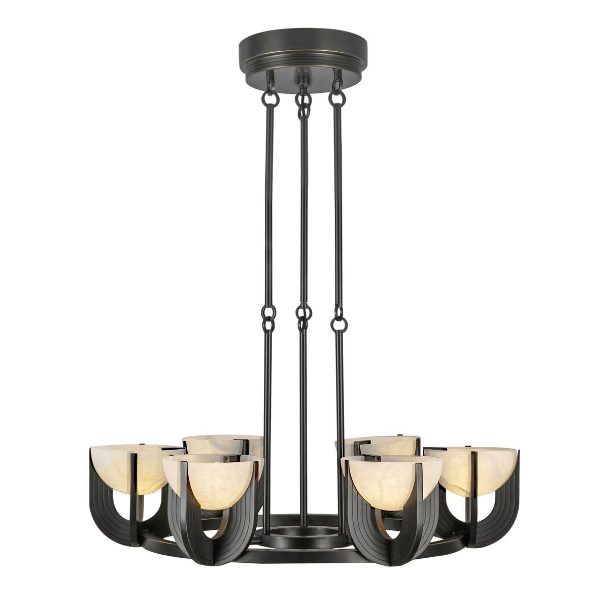 Colette LED Chandelier Urban Bronze/Alabaster