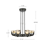 Colette LED Chandelier Urban Bronze/Alabaster
