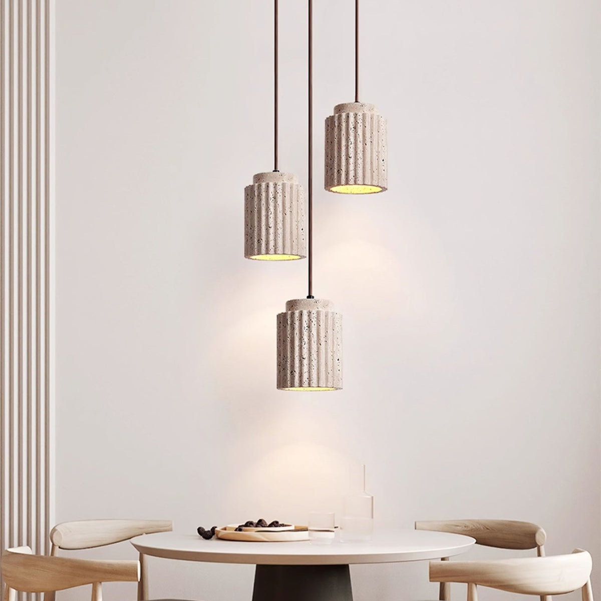 Caelia Travertine Pendant Light