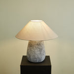 Callisto Ribbed Ceramic Table Lamp