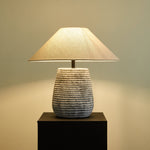 Callisto Ribbed Ceramic Table Lamp