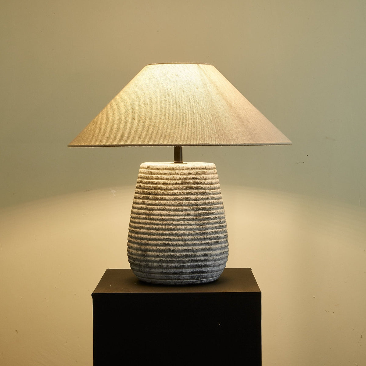 Callisto Ribbed Ceramic Table Lamp