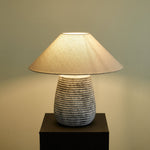 Callisto Ribbed Ceramic Table Lamp