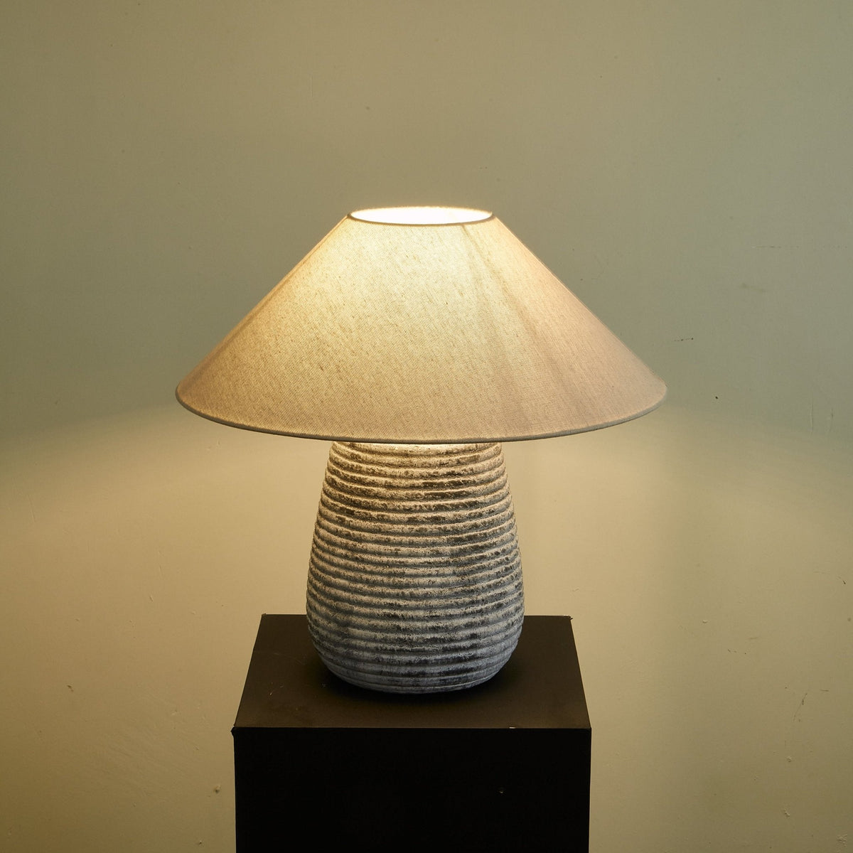 Callisto Ribbed Ceramic Table Lamp