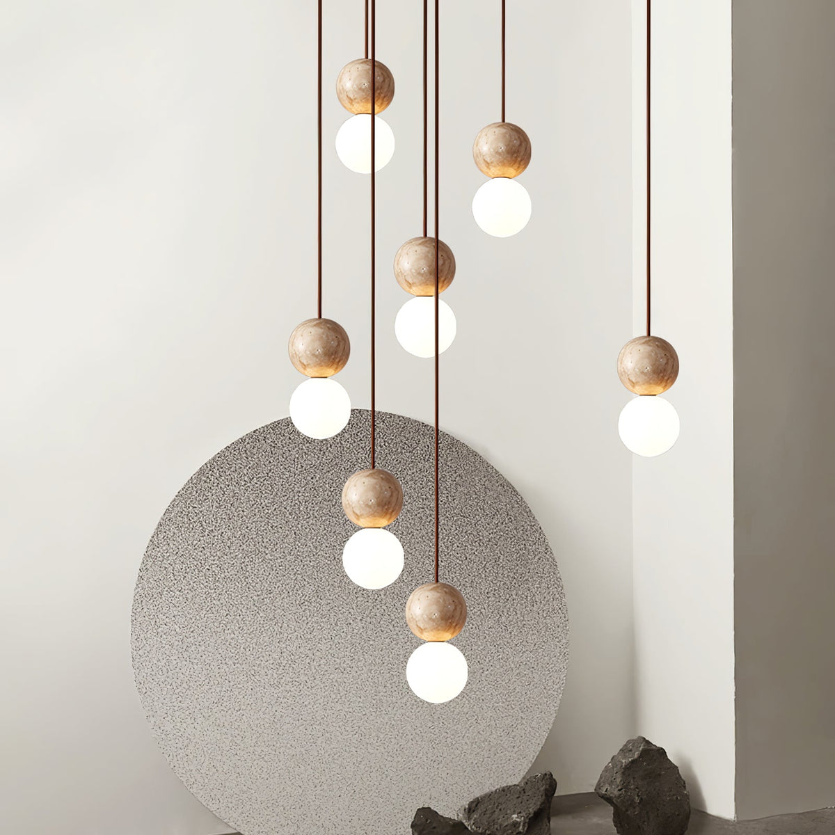 Camille Travertine Pendant Light