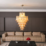 Amber Cloud Murano Glass Petals Chandelier