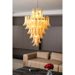 Amber Cloud Murano Glass Petals Chandelier