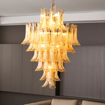 Amber Cloud Murano Glass Petals Chandelier